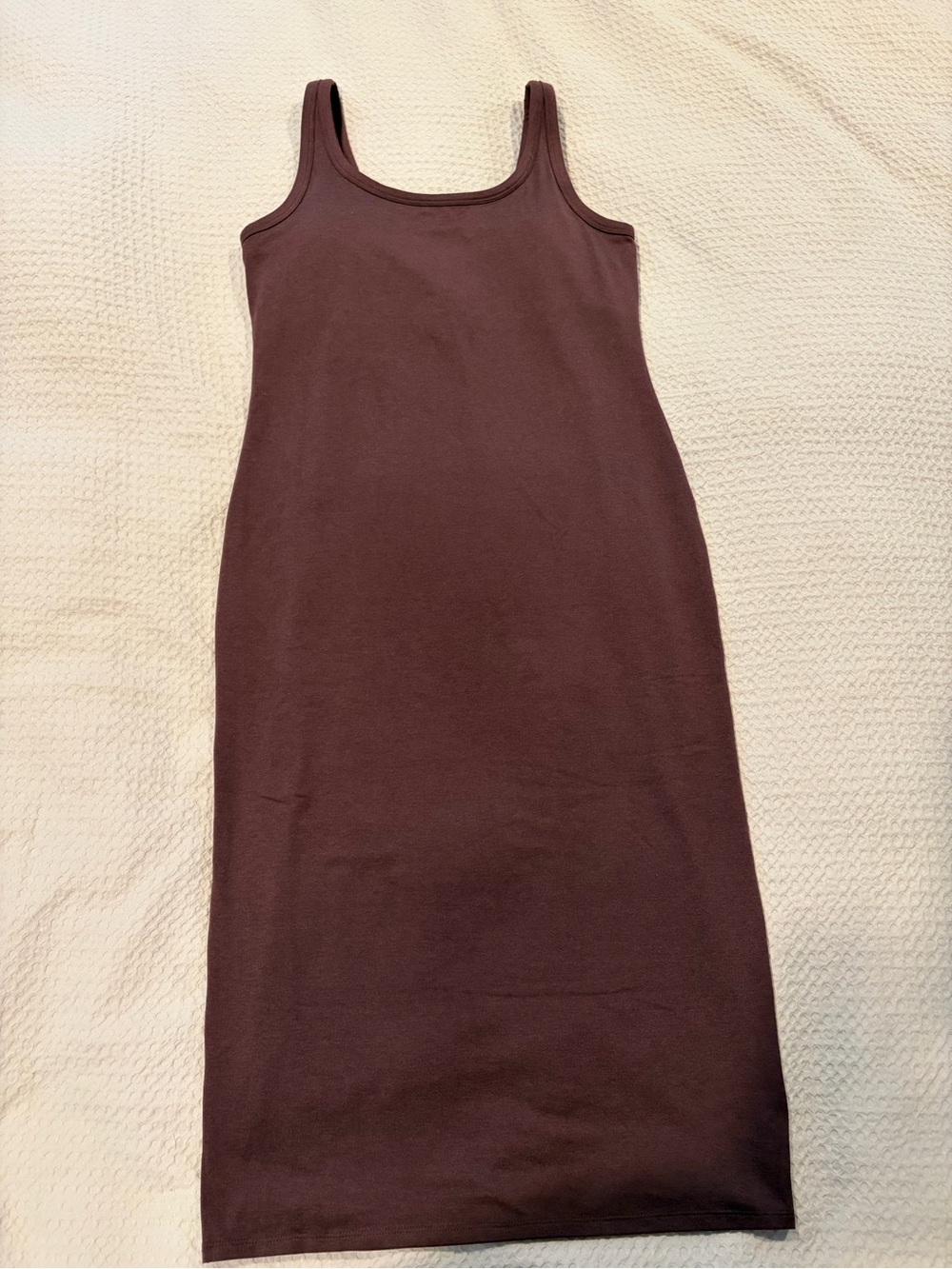 Vuori Sleeveless Tank Midi Dress - Dark Maroon/Brown